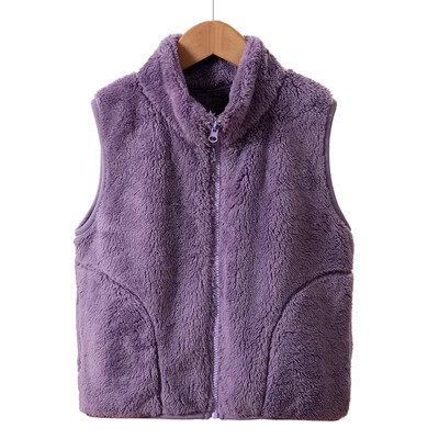 Φθινοπωρινό χειμωνιάτικο παιδικό γιλέκο χοντρό ζεστό φλις παιδικό γιλέκο Casual παντός τύπου πανωφόρι γιλέκο τοπ Ρούχα εξωτερικού χώρου 4-20 ετών