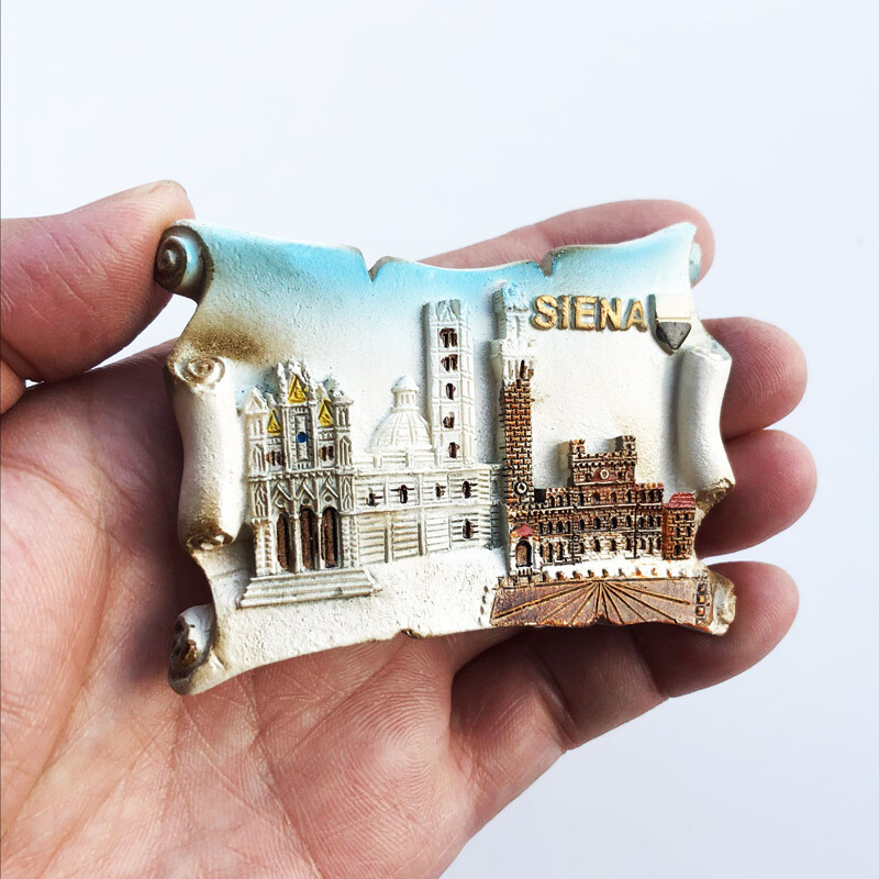 Κατασκευαστές διασυνοριακών παραδόσεων ταξιδιωτικών αναμνηστικών από όλη την Ιταλία, αυτοκόλλητα μηνυμάτων, μαγνήτες βαμμένους με ρητίνη, μαγνήτες ψυγείου