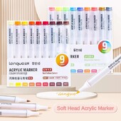 9/81 värvid akrüülmarker kivimaalimise komplekt lastele lastele kivivärvi pliiatsi komplekt keraamiline klaas puit meisterdamine käsitöö kunstitarbed