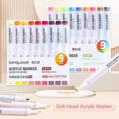 9/81 Colors Acrylic Marker Rock Painting Kit for Kids Children Stone Paint Pens Set Ceramic Glass Wood DIY Crafts Art Supplies