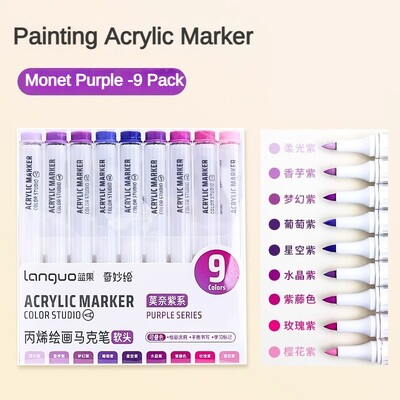 9/81 värvid akrüülmarker kivimaalimise komplekt lastele lastele kivivärvi pliiatsi komplekt keraamiline klaas puit meisterdamine käsitöö kunstitarbed