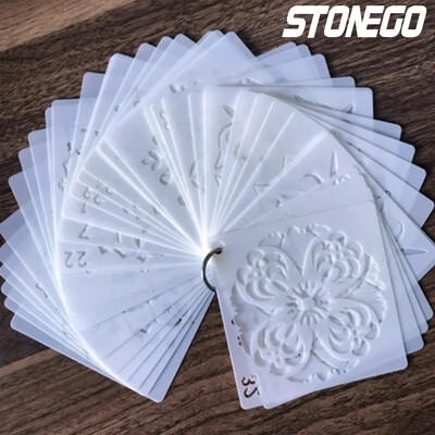 Στένσιλ STONEGO Mandala DIY Διακόσμηση σπιτιού Σχέδιο Πρότυπο κοπής με λέιζερ Βαφή τοίχου με στένσιλ για ξύλινα πλακάκια ύφασμα