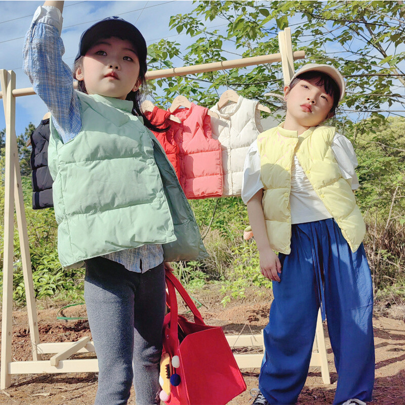 Băieți Fete Vest Vestă Copii Toamnă Vestă caldă Copii Iarnă Casual Trend Jachete Nou Bebeluș Guler Suport Îmbrăcăminte de modă