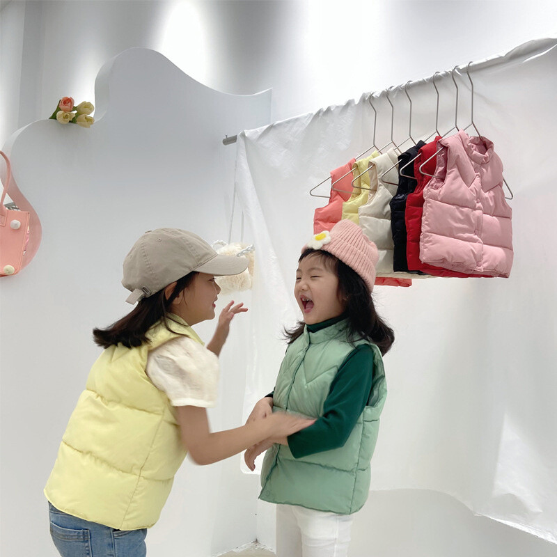 Băieți Fete Vest Vestă Copii Toamnă Vestă caldă Copii Iarnă Casual Trend Jachete Nou Bebeluș Guler Suport Îmbrăcăminte de modă