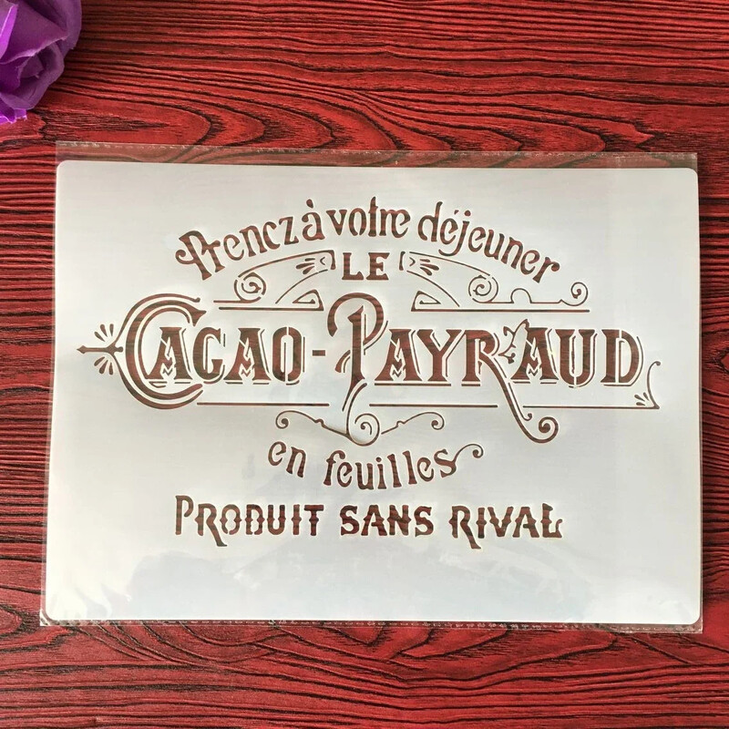 4 kom / set A4 šablone Slikanje Bojanje Reljefni spomenar Album Ukrasni predložak za zidove šablone slova mandala