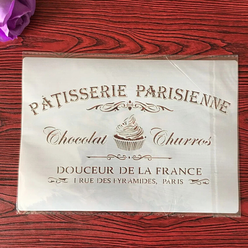 4 kom / set A4 šablone Slikanje Bojanje Reljefni spomenar Album Ukrasni predložak za zidove šablone slova mandala