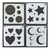 Βοηθητικό πρότυπο 9*9cm Στένσιλ στρώσεων DIY Ζωγραφική τοίχου Λεύκωμα χρωματισμού Ανάγλυφο άλμπουμ Πρότυπο διακοσμητικής κάρτας