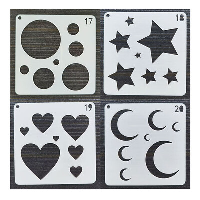 Βοηθητικό πρότυπο 9*9cm Στένσιλ στρώσεων DIY Ζωγραφική τοίχου Λεύκωμα χρωματισμού Ανάγλυφο άλμπουμ Πρότυπο διακοσμητικής κάρτας