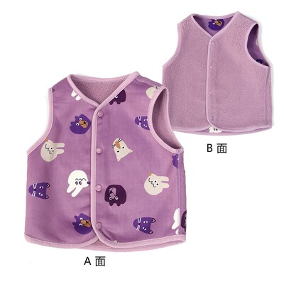 Kanda mõlemalt poolt Laste soe vest Sügis beebipoisid Tüdrukud Paks multikas karu vest ülerõivad jope vestid 2-6 aastaks