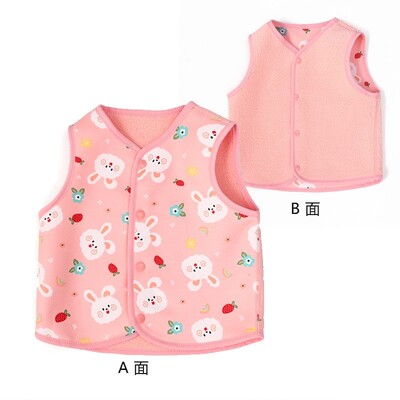 Kanda mõlemalt poolt Laste soe vest Sügis beebipoisid Tüdrukud Paks multikas karu vest ülerõivad jope vestid 2-6 aastaks