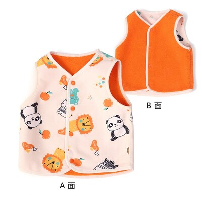 Kanda mõlemalt poolt Laste soe vest Sügis beebipoisid Tüdrukud Paks multikas karu vest ülerõivad jope vestid 2-6 aastaks
