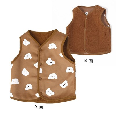 Kanda mõlemalt poolt Laste soe vest Sügis beebipoisid Tüdrukud Paks multikas karu vest ülerõivad jope vestid 2-6 aastaks