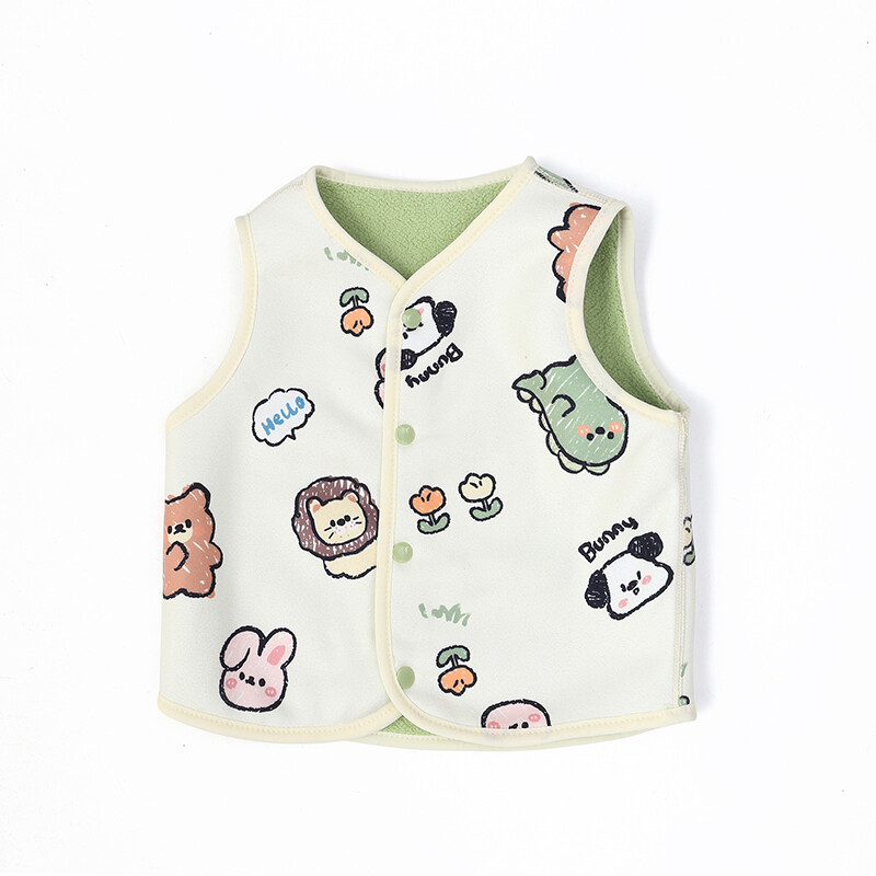 Kanda mõlemalt poolt Laste soe vest Sügis beebipoisid Tüdrukud Paks multikas karu vest ülerõivad jope vestid 2-6 aastaks