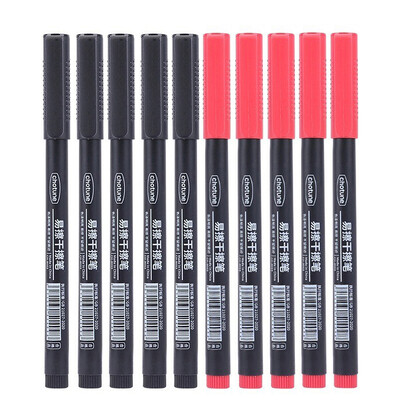 4/10 bucăți Markere cu ștergere uscată Vârf ultra fin, 0,5 mm 3 culori Markere pentru tablă albă ștergebile pentru copii, școală, birou, tablă albă de planificare