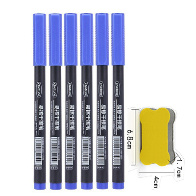 4/10 bucăți Markere cu ștergere uscată Vârf ultra fin, 0,5 mm 3 culori Markere pentru tablă albă ștergebile pentru copii, școală, birou, tablă albă de planificare