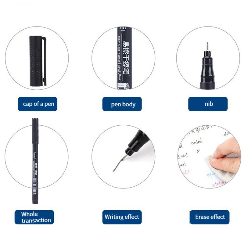 4/10 bucăți Markere cu ștergere uscată Vârf ultra fin, 0,5 mm 3 culori Markere pentru tablă albă ștergebile pentru copii, școală, birou, tablă albă de planificare