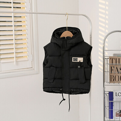 IYEAL Vestă pentru copii Îmbrăcăminte exterioară pentru copii Paltoane de iarnă Haine pentru copii Bumbac cald cu glugă pentru bebeluși băieți fete vestă pentru vârsta de 3-10 ani