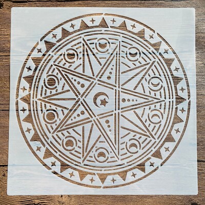 30*30 εκ. diy mandala για ζωγραφική στένσιλ σφραγισμένο φωτογραφικό άλμπουμ ανάγλυφη χάρτινη κάρτα σε τοίχο από ξύλινο ύφασμα Δέντρο του Βούδα Άγαλμα της Ζωής