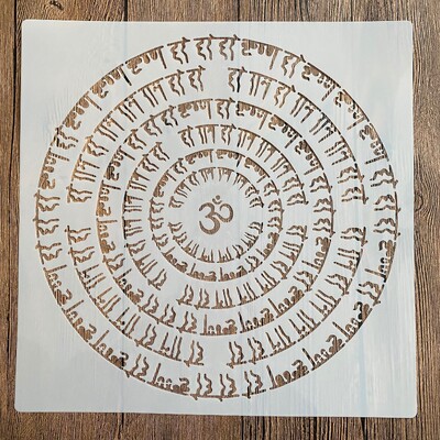 30*30 εκ. diy mandala για ζωγραφική στένσιλ σφραγισμένο φωτογραφικό άλμπουμ ανάγλυφη χάρτινη κάρτα σε τοίχο από ξύλινο ύφασμα Δέντρο του Βούδα Άγαλμα της Ζωής