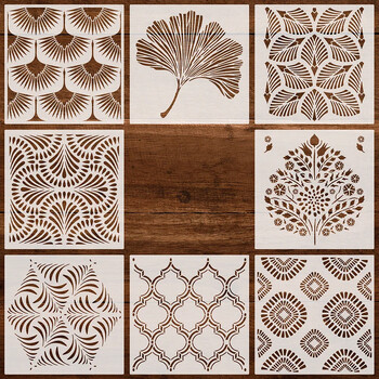 1Τμ 30*30cm Geometric Mandala DIY Layering Stencils Wall Painting Scrapbook Coloring ανάγλυφο διακοσμητικό πρότυπο άλμπουμ