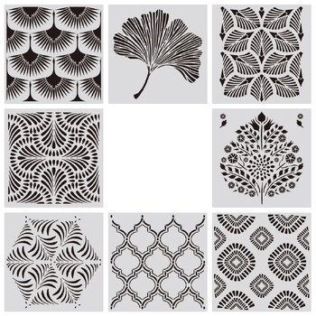 1Τμ 30*30cm Geometric Mandala DIY Layering Stencils Wall Painting Scrapbook Coloring ανάγλυφο διακοσμητικό πρότυπο άλμπουμ