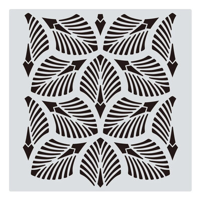 1Pcs 30*30cm Геометрична мандала Направи си САМ шаблони за наслояване Стенни картини Албум за оцветяване Релефен албум Декоративен шаблон