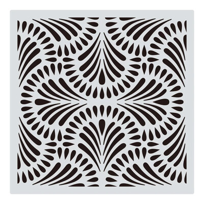 1Pcs 30*30cm Геометрична мандала Направи си САМ шаблони за наслояване Стенни картини Албум за оцветяване Релефен албум Декоративен шаблон