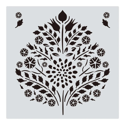 1Pcs 30*30cm Геометрична мандала Направи си САМ шаблони за наслояване Стенни картини Албум за оцветяване Релефен албум Декоративен шаблон