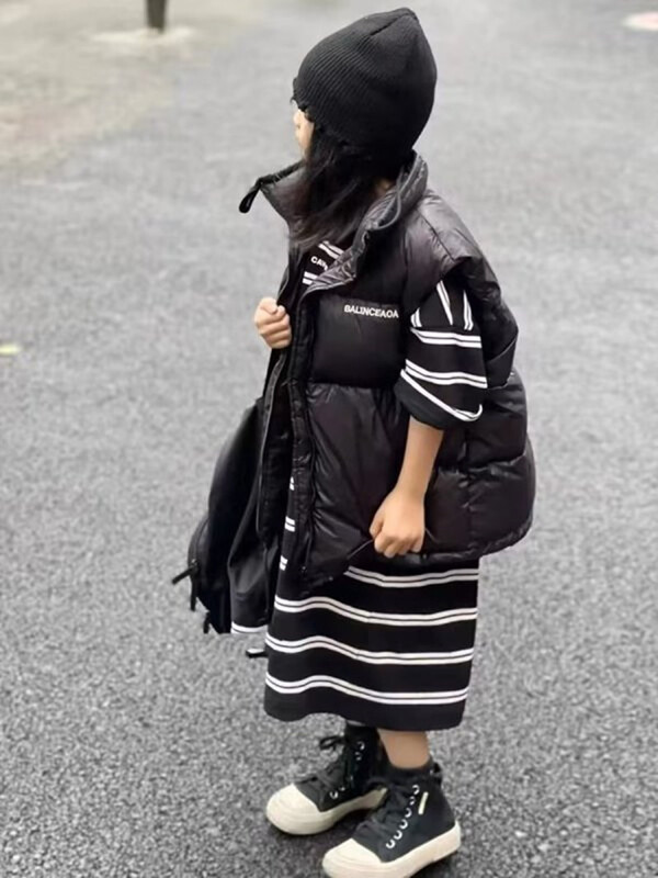 Laste pardi sulevest 2023 uus sügistalvine lasteroosa vest poistele, tüdrukutele, beebijope