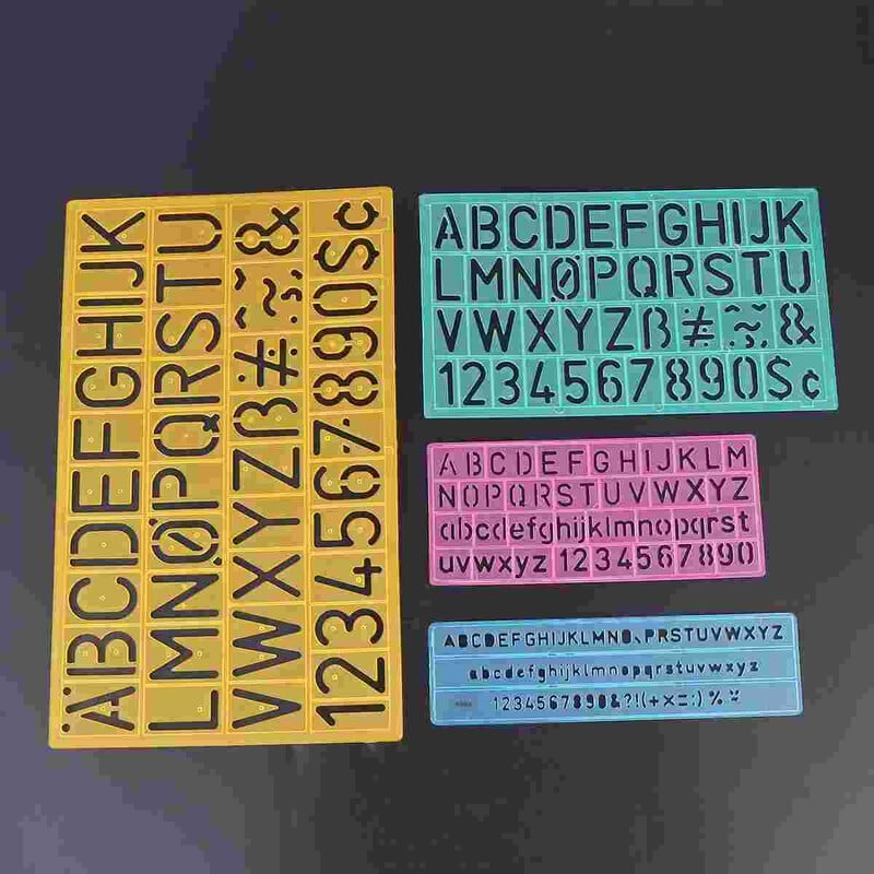 Șablon Rigle Șabloane Număr Graffiti Litere Instrument Șabloane de învățare Desen Artizanat decorativ Scrisoare Jurnal reutilizabil