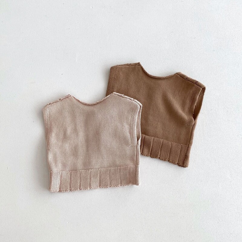 Jesen Novi dječji pleteni prsluk bez rukava Džemper kardigan Dječji izdubljeni kaput za djevojčice Ležerna svestrana pletenina Dječja odjeća