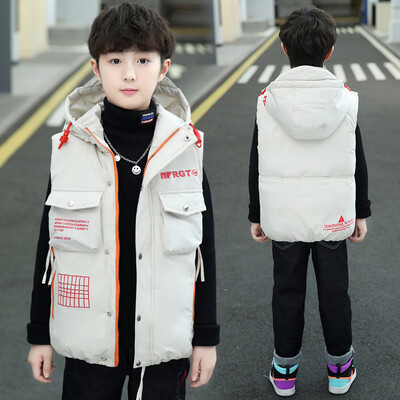 2024 Toamna fata Haine de iarna Copii Hanorace Jacheta Copii Ocazional Vesta Baiat Gros Cald Vesta lunga Manta Adolescent Imbracaminte exterioara