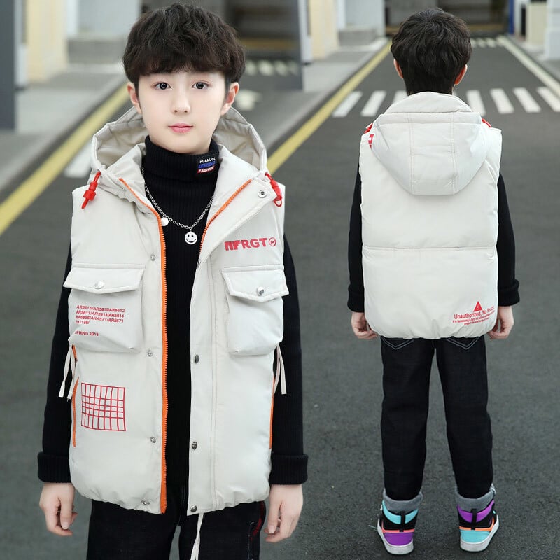 2024 Toamna fata Haine de iarna Copii Hanorace Jacheta Copii Ocazional Vesta Baiat Gros Cald Vesta lunga Manta Adolescent Imbracaminte exterioara