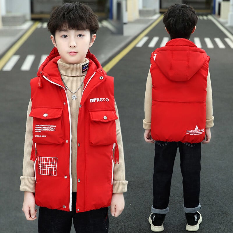 2024 Toamna fata Haine de iarna Copii Hanorace Jacheta Copii Ocazional Vesta Baiat Gros Cald Vesta lunga Manta Adolescent Imbracaminte exterioara