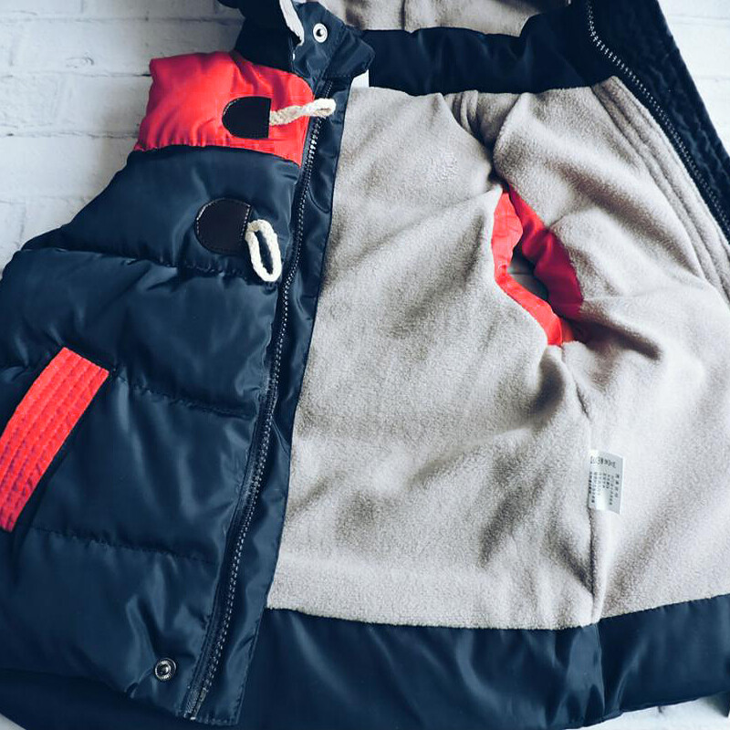 2024 de iarnă pentru copii veste pentru copii haină caldă cu glugă jachetă fără mâneci pentru sugari din bumbac îmbrăcăminte pentru copii băiat fată îmbrăcăminte