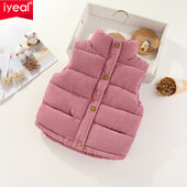 IYEAL talvepoiste ühevärvilised kostüümid soojad mantlid beebidele lastele paks vest Laste jope vest Sügis tüdrukute ülerõivad