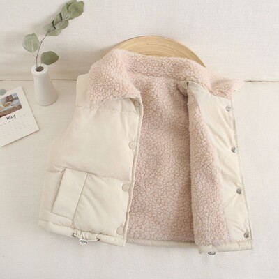 Φθινοπωρινά χειμωνιάτικα παιδικά γιλέκα παλτό 2-8 ετών ζεστά γιλέκα για αγόρια και κορίτσια χρώμα κόκκινο κίτρινο παιδικά γιλέκα unisex