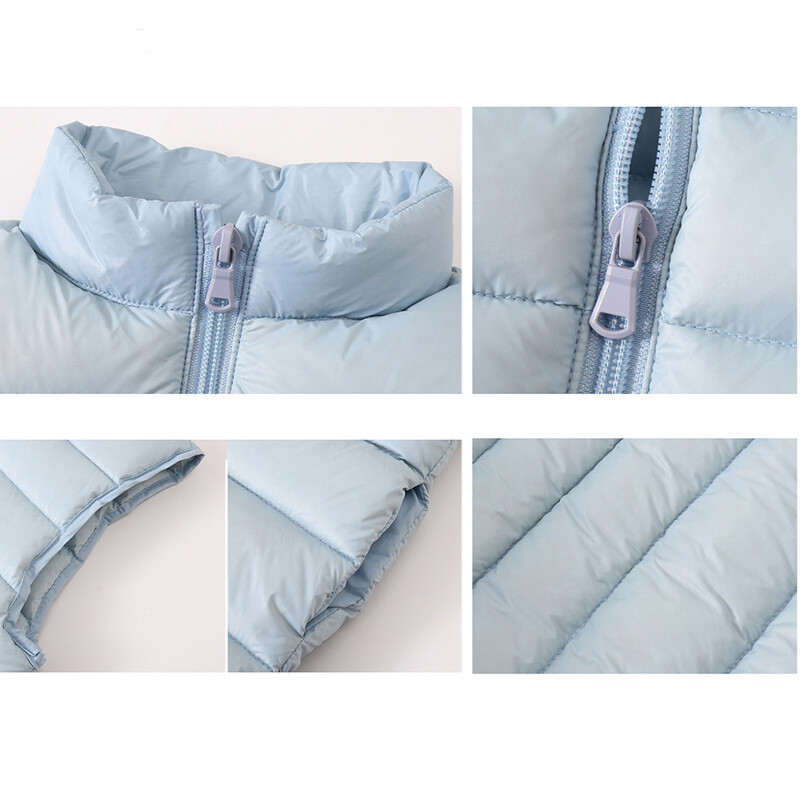 Dječji zimski prsluci Jednobojni bijeli pačji paperje Topli termo kaput za djevojčice Prsluk za dječake 2024 Dječja odjeća Dječja odjeća Jakna