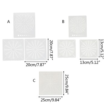 Шаблони за рисуване на мандала Допълнителен инструмент Направи си сам Rock Scrapbook Релефно щамповане Декоративен шаблон за мандала Инструмент за рисуване на точки