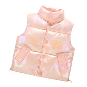 2020 Νέο παιδικό πουπουλένιο γιλέκο για αγόρια για κορίτσια Αμάνικο μπουφάν Χειμερινό γιλέκο Μόδα μονόχρωμο για παιδιά Casual ζεστά παλτό