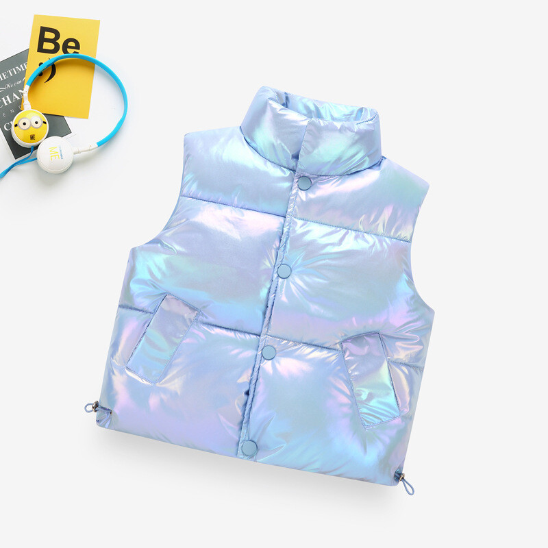 2020 Νέο παιδικό πουπουλένιο γιλέκο για αγόρια για κορίτσια Αμάνικο μπουφάν Χειμερινό γιλέκο Μόδα μονόχρωμο για παιδιά Casual ζεστά παλτό