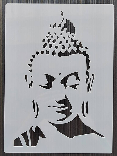 1 Buc 21*29 Cm Șablon Buddha DIY Stratificare Șabloane Pictură de perete Album de însemnări de colorat embosare Album Șablon de card decorativ