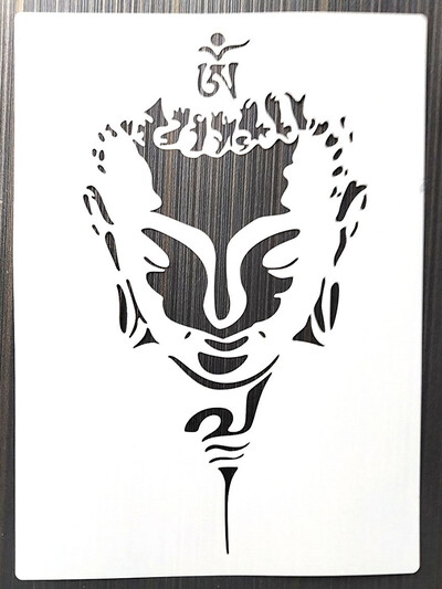 1 kom. 21*29 cm Buddha predložak DIY Šablone za slojeve Zidne slike Spomenar Bojanje Album za utiskivanje Predložak ukrasne kartice