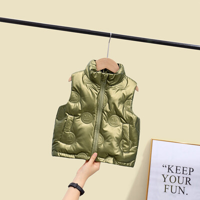 Fete Băieți Copii Copii Puf Vest Vest Gilet 2023 Vintage Warm Plus Gros Iarna Toamna Outdoor Jachetă Cardigan Pânză Copii