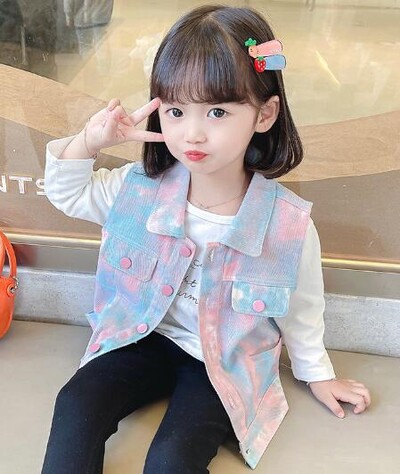 Παιδικά Ρούχα Ανοιξιάτικα Φθινόπωρο Βρεφικό Κοριτσάκι Καουμπόικο Γιλέκο Γραβάτα Βρεφικό Γιλέκο Παιδικό Casual Τζιν Παλτό Κοριτσίστικες Μπλούζες Μικρό Μπουφάν