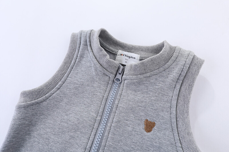 Mudkingdom Boys Vest Топло яке без ръкави с поларена подплата за детски дрехи Училищен автобус Бродерия Дебело връхно облекло Дрехи за малки деца