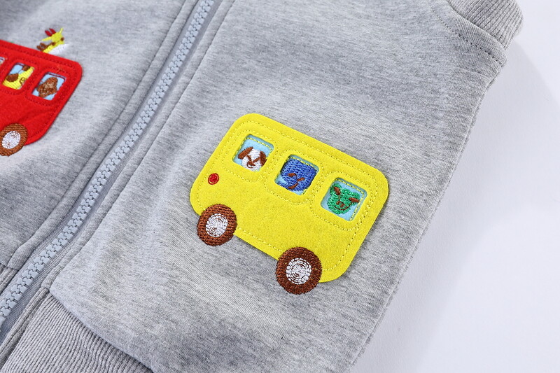 Mudkingdom Boys Vest Топло яке без ръкави с поларена подплата за детски дрехи Училищен автобус Бродерия Дебело връхно облекло Дрехи за малки деца