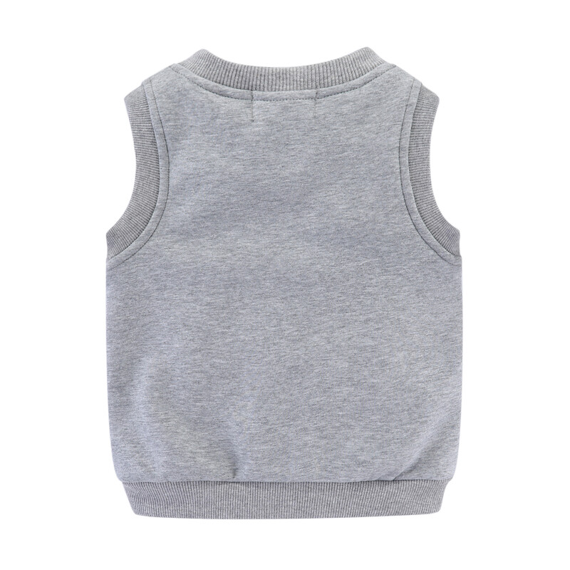 Mudkingdom Boys Vest Топло яке без ръкави с поларена подплата за детски дрехи Училищен автобус Бродерия Дебело връхно облекло Дрехи за малки деца