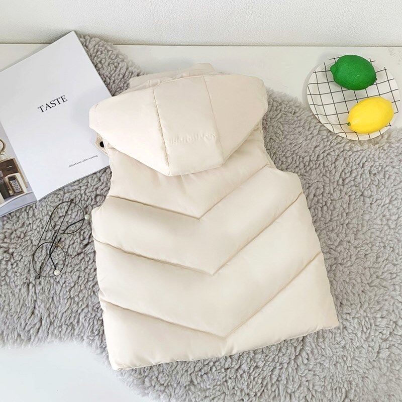 2021. aasta talvine tüdrukute poiste vabaaja kapuutsiga paks soe vest, väikelaste laste vest