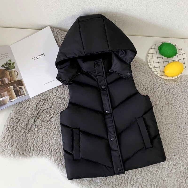 2021. aasta talvine tüdrukute poiste vabaaja kapuutsiga paks soe vest, väikelaste laste vest